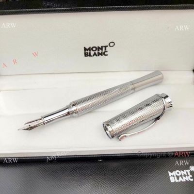 Replica Mont Blanc Princesse Monaco Silver Fountain Pen